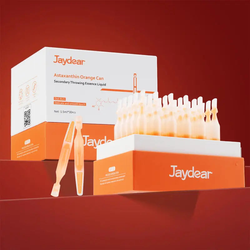 Clearance Jaydear Astaxanthin Ampoule Serum, Antioxidant Anti-Aging Secondary Throwing Essence, Brightening Repair Facial Liquid 30PCS