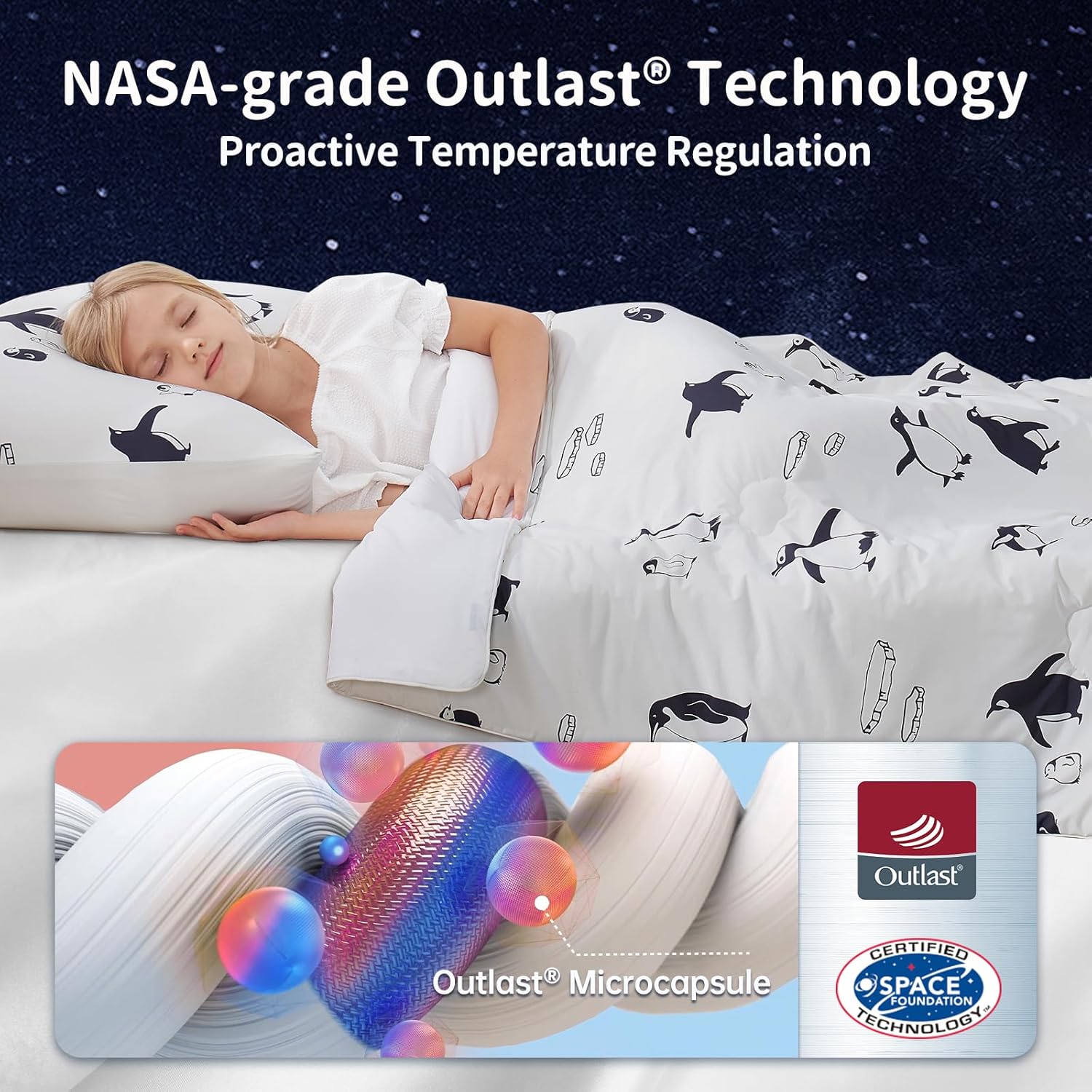 Mixed 2 Designs Surplus 820 Sets Kids Cooling Comforter Cartoon Polar Bear & Penguin Print Lightweight Summer Blanket Wholesale Liquidation
