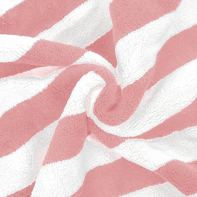 Surplus Stock 1187 Pink White Striped Spaghetti Strap Terry Bath Wrap Dress, Absorbent Shower Cover Up Spa Towel Gown Wholesale