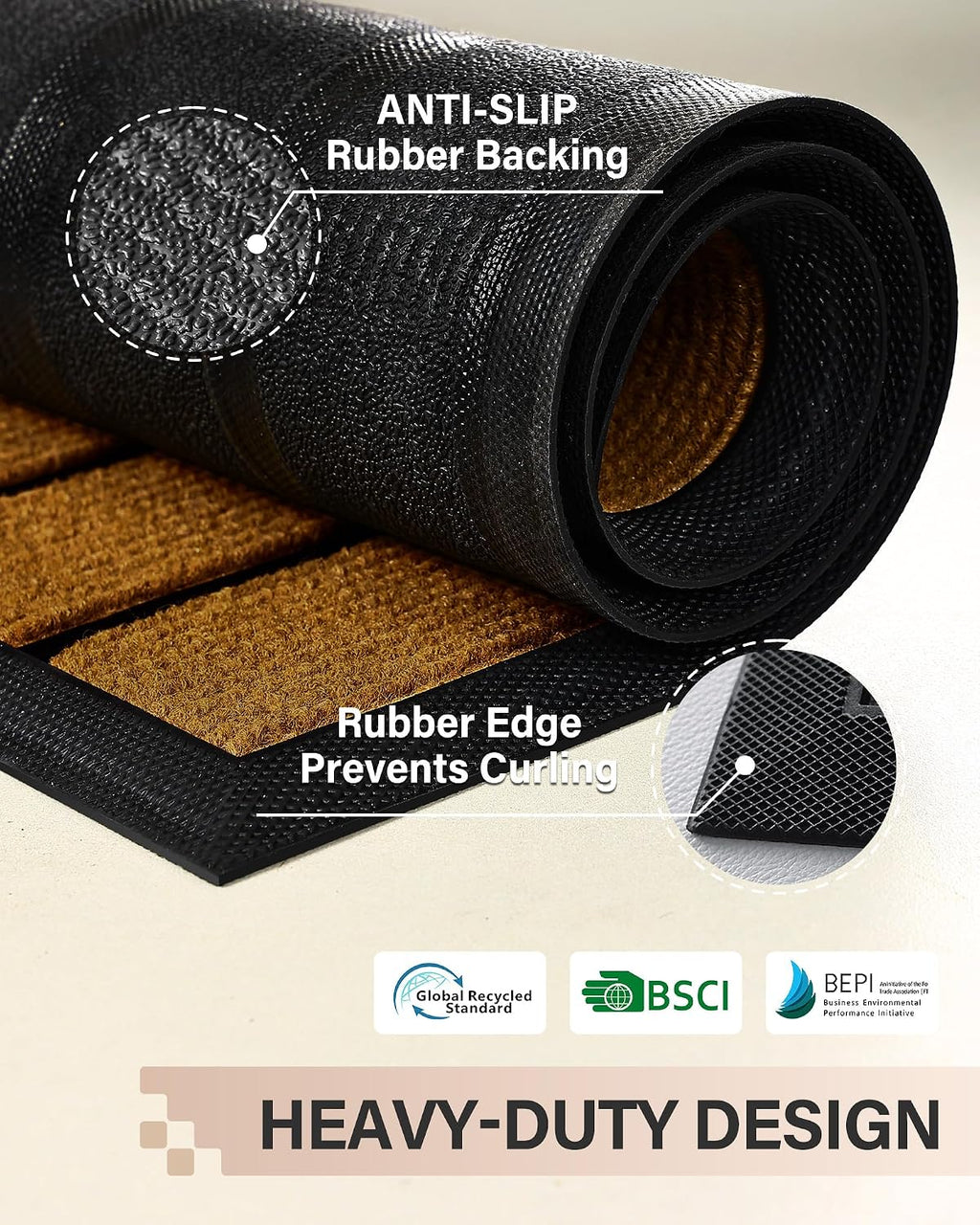 One-Time Bulk Discount Batch Assorted Sizes Striped Welcome Doormat Heavy Duty Outdoor Porch Garage Shoe Scraper Mat, Around 286 Surplus Stock