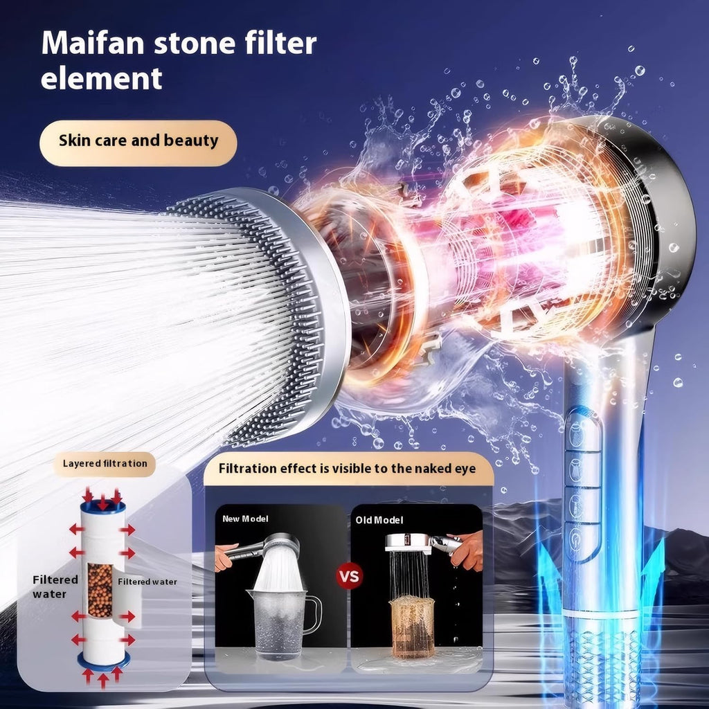 Mixed High Pressure Shower Head Clearance Multi Spray Mode Anti-clog Bathroom Shower Nozzle Wholesale