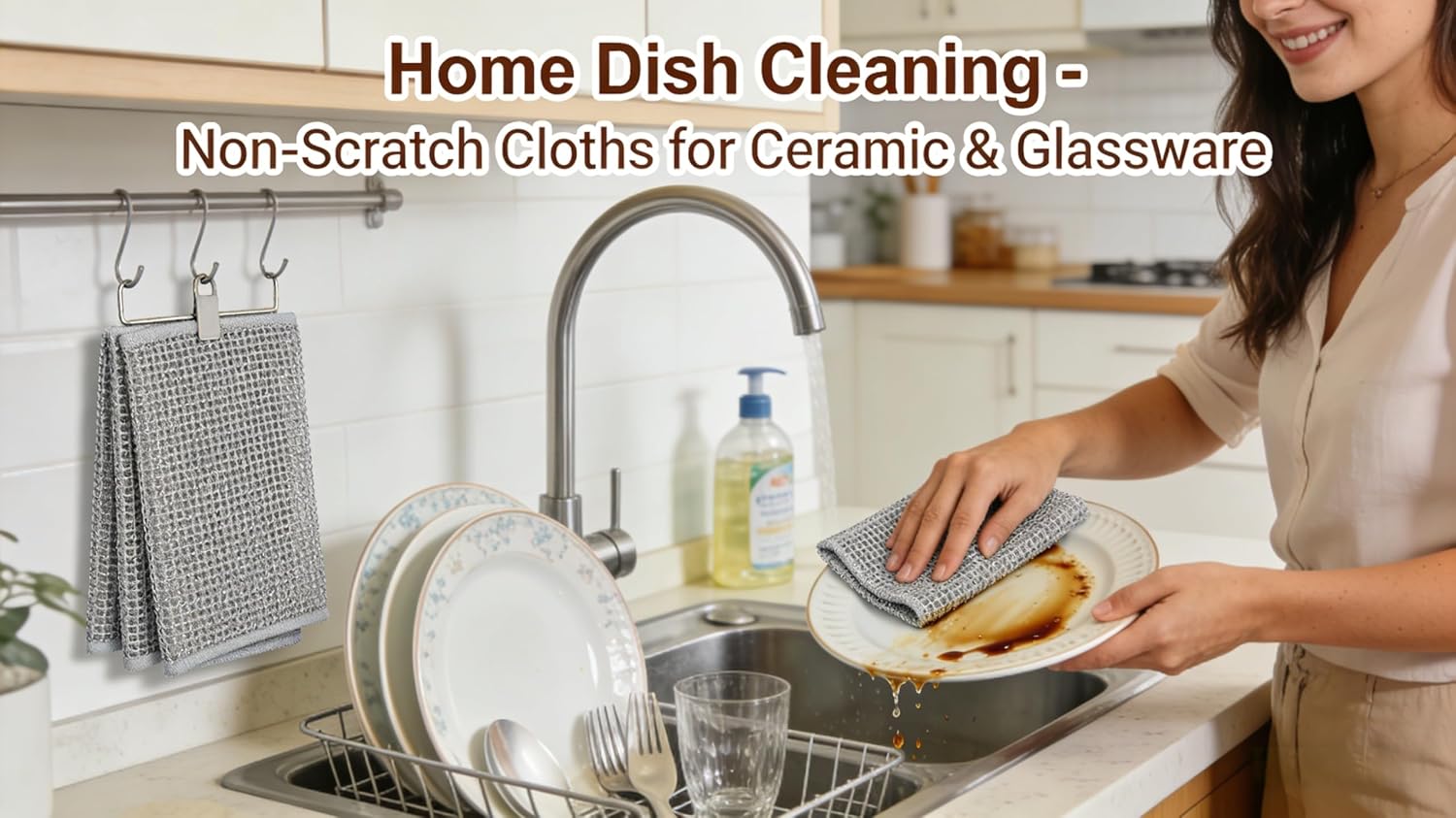 Mass Surplus Stock 9700 Pcs Double-Layer Bamboo Charcoal Cleaning Cloths High Water Absorption Kitchen Dish Wipes Wholesale Liquidation