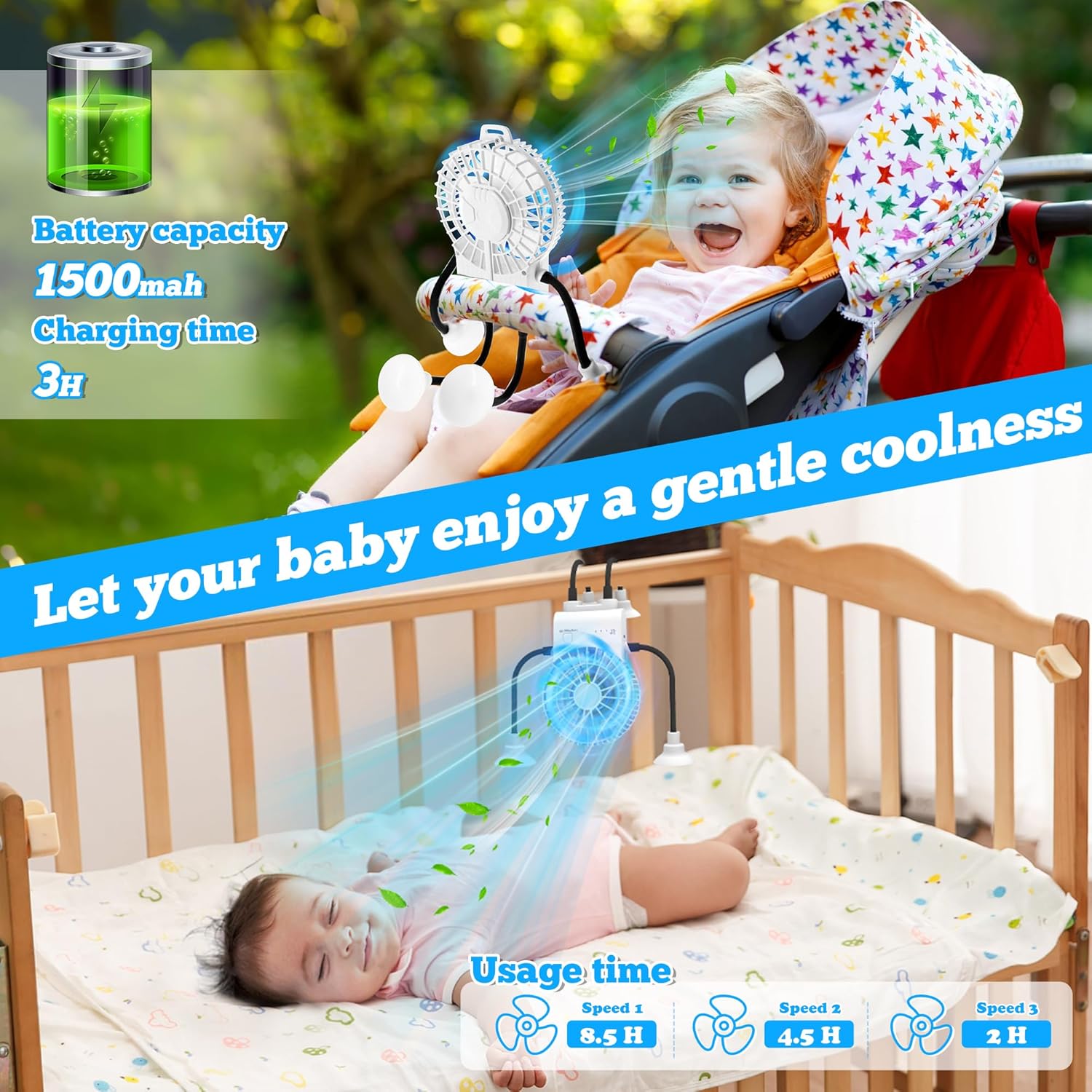Multi-Scene Suction Mount Robot Mini Fan Clearance Stock 5295Pcs, USB Rechargeable Small Personal Fan