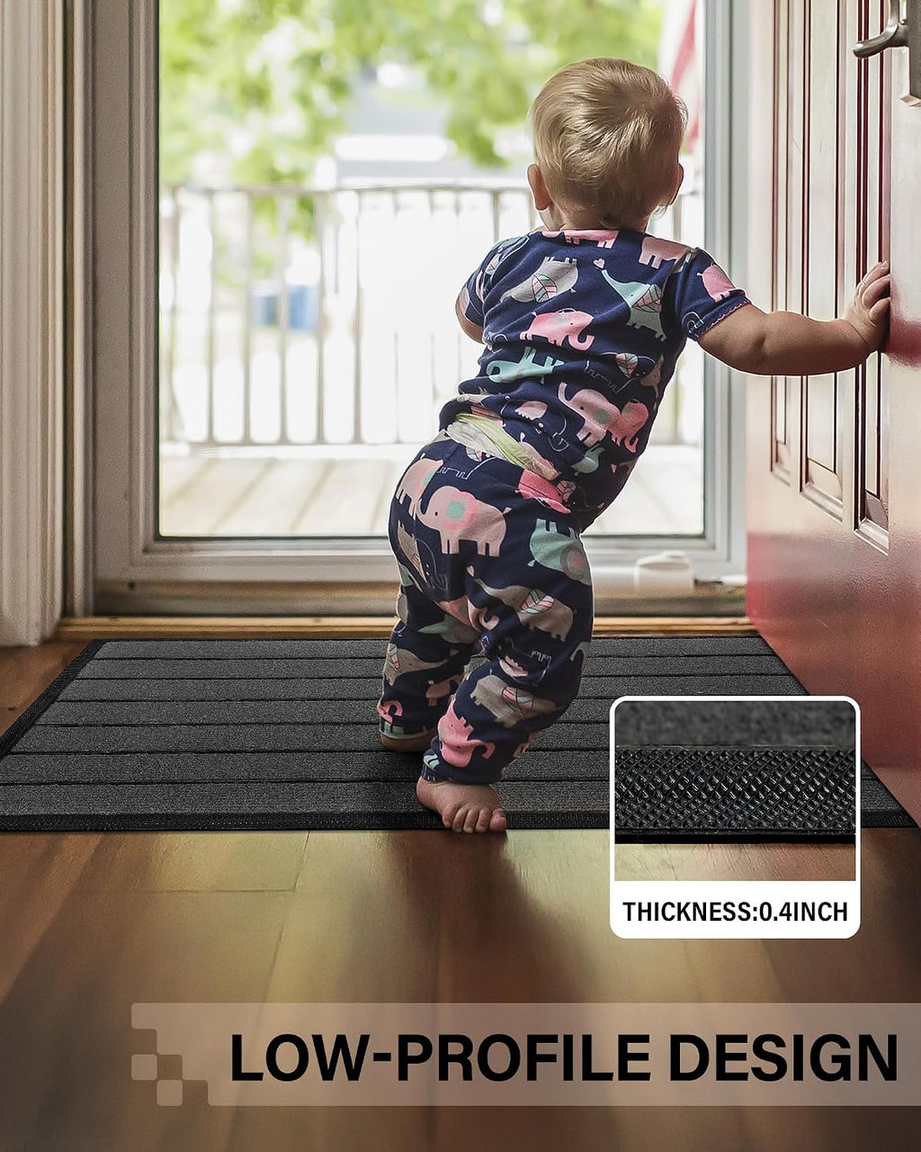 Mixed Sizes Surplus 721 Pieces Dark Grey Horizontal Striped Doormat Full Rubber Edging Outdoor Mud Trapping Entry Floor Mat Wholesale Liquidation