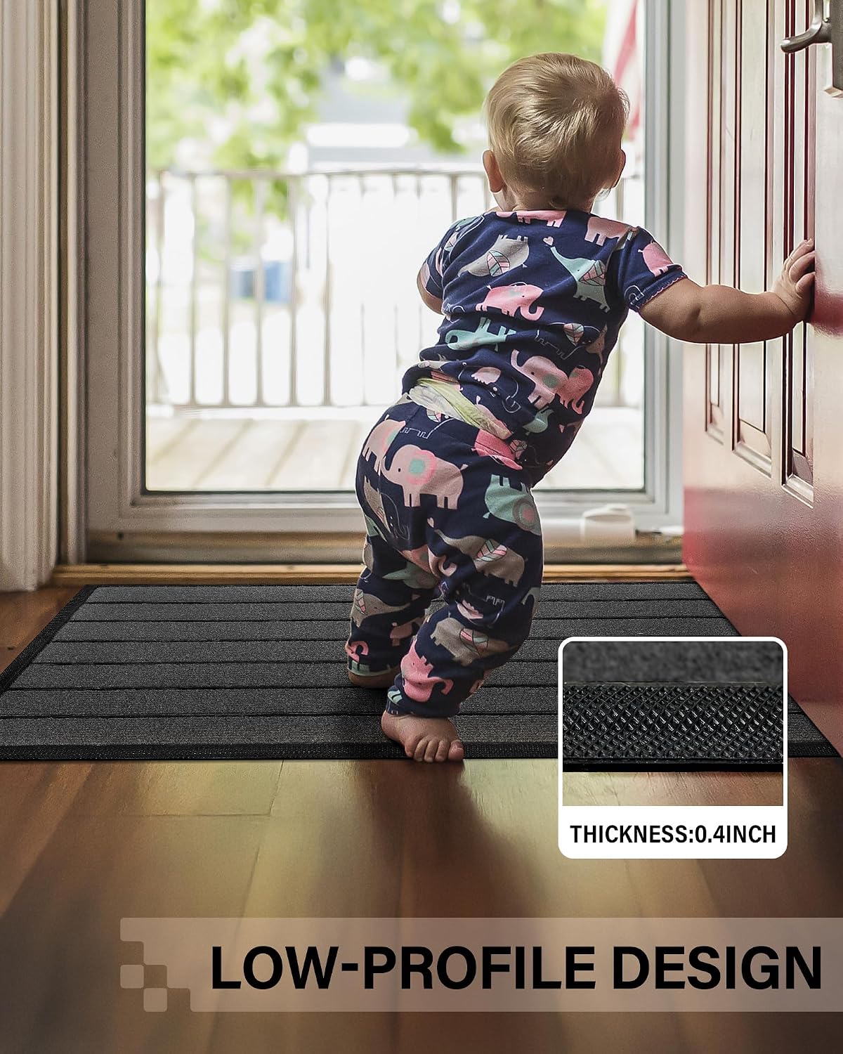 Mixed Sizes Surplus 721 Pieces Dark Grey Horizontal Striped Doormat Full Rubber Edging Outdoor Mud Trapping Entry Floor Mat Wholesale Liquidation