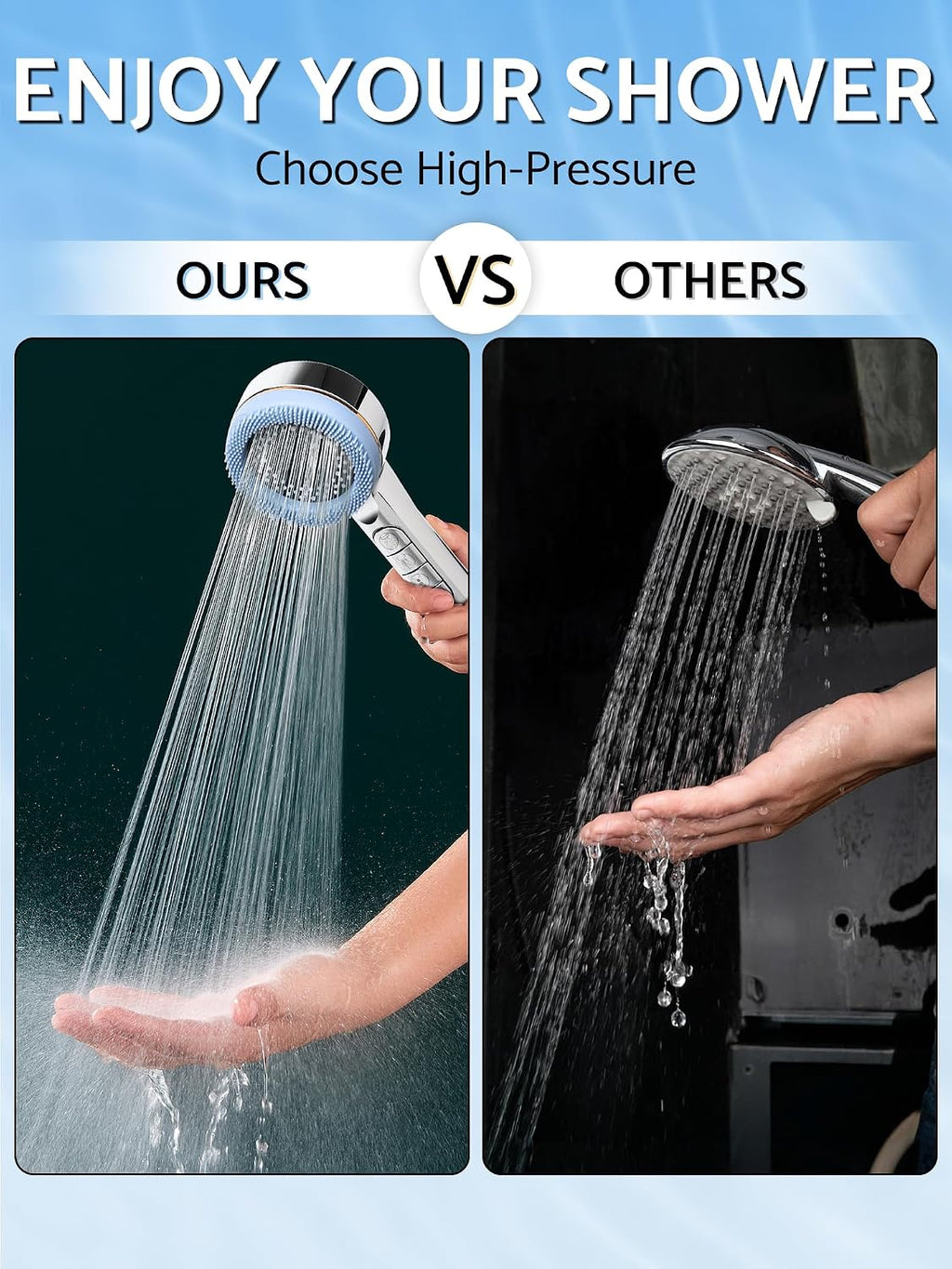 Filtered High Pressure Shower Head with 4 Spray Modes Clearance, Mineral Beads Hard Water Softening Handheld Showerhead, Detachable Water Saving Shower Sprayer for Bathroom