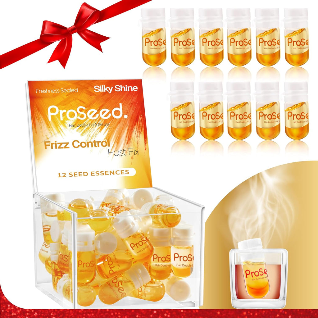 Clearance ProSeed Hair Seed Essence Capsules, 40Pcs Frizz Control Silky Shine Hair Repair Serum Oil, Fast Fix Damaged Split Ends Hair Treatment Capsule Gift Set
