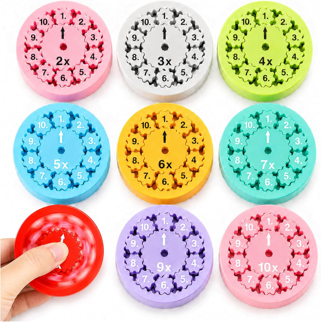 Math Fidget Spinner Set Clearance, Addition Subtraction Multiplication Division Learning Fidget Toys, Educational Math Fact Spinners for Kids Classroom Homeschool
