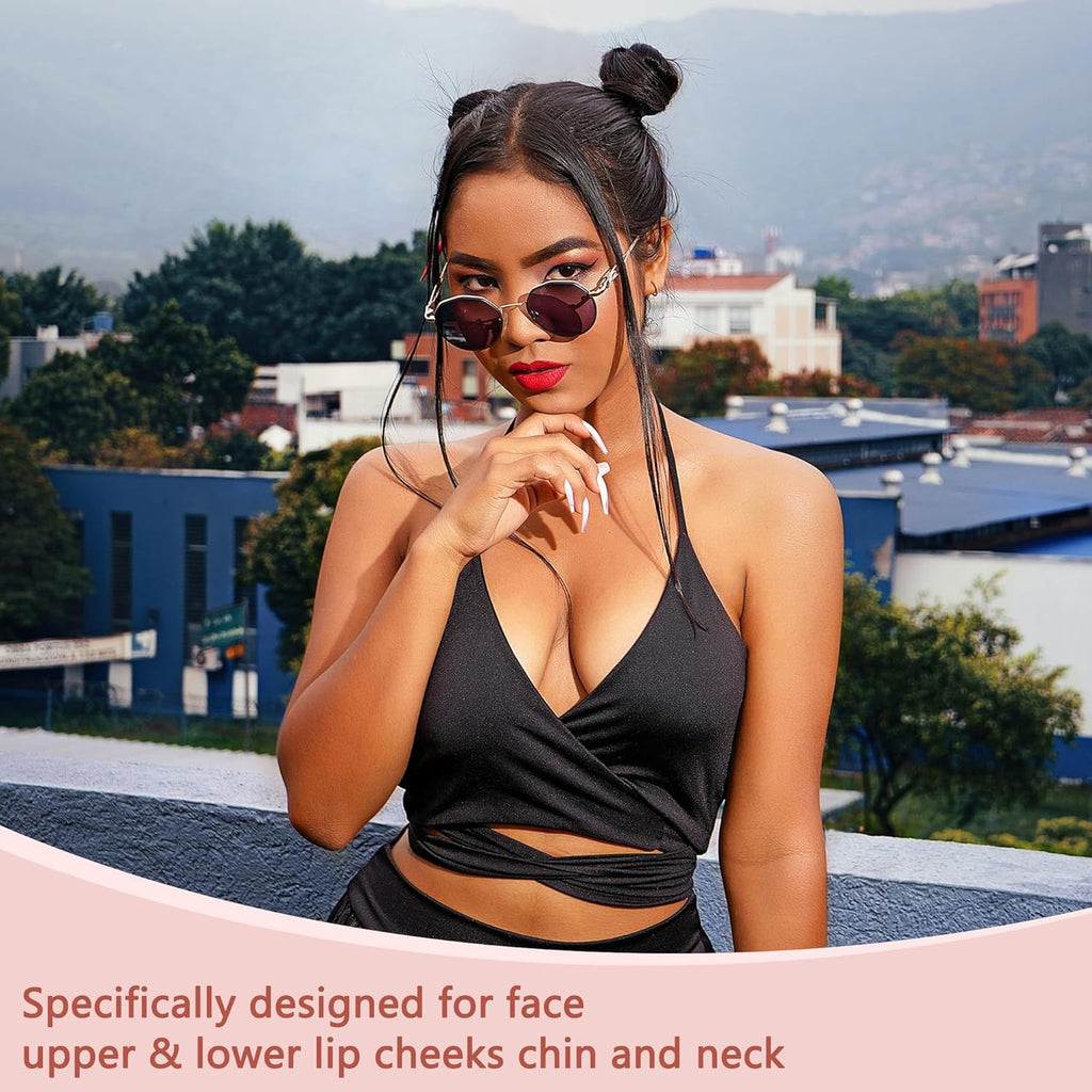 Clearance Lipstick Shaped Electric Facial Hair Remover, Portable USB Rechargeable Women Eyebrow Peach Fuzz Trimmer, Painless Face Epilator