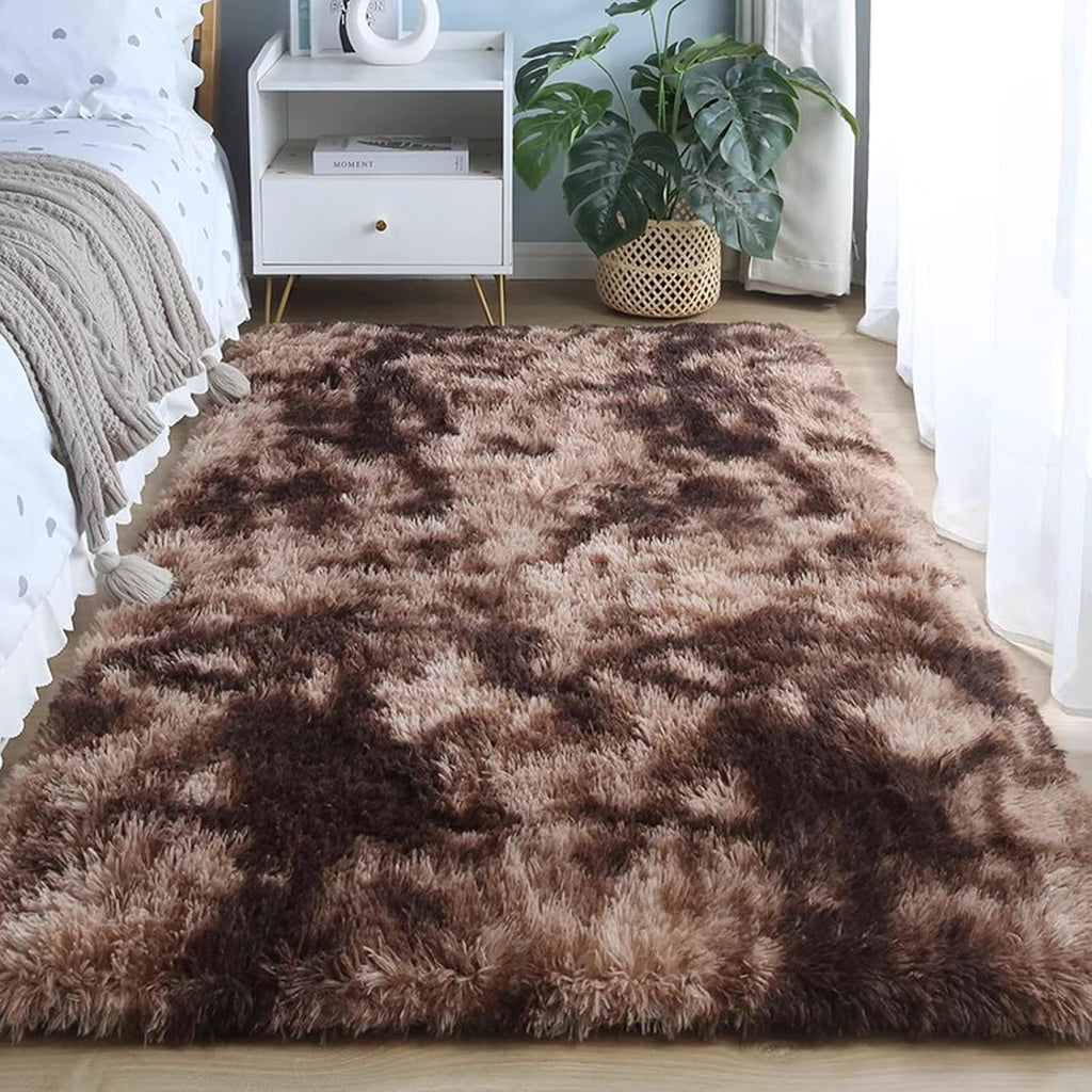 Wholesale Mixed Spec Shaggy Bedroom Rugs, Multi Sizes & Gradient Color Designs, One-Time Surplus Stock 7094 Pcs