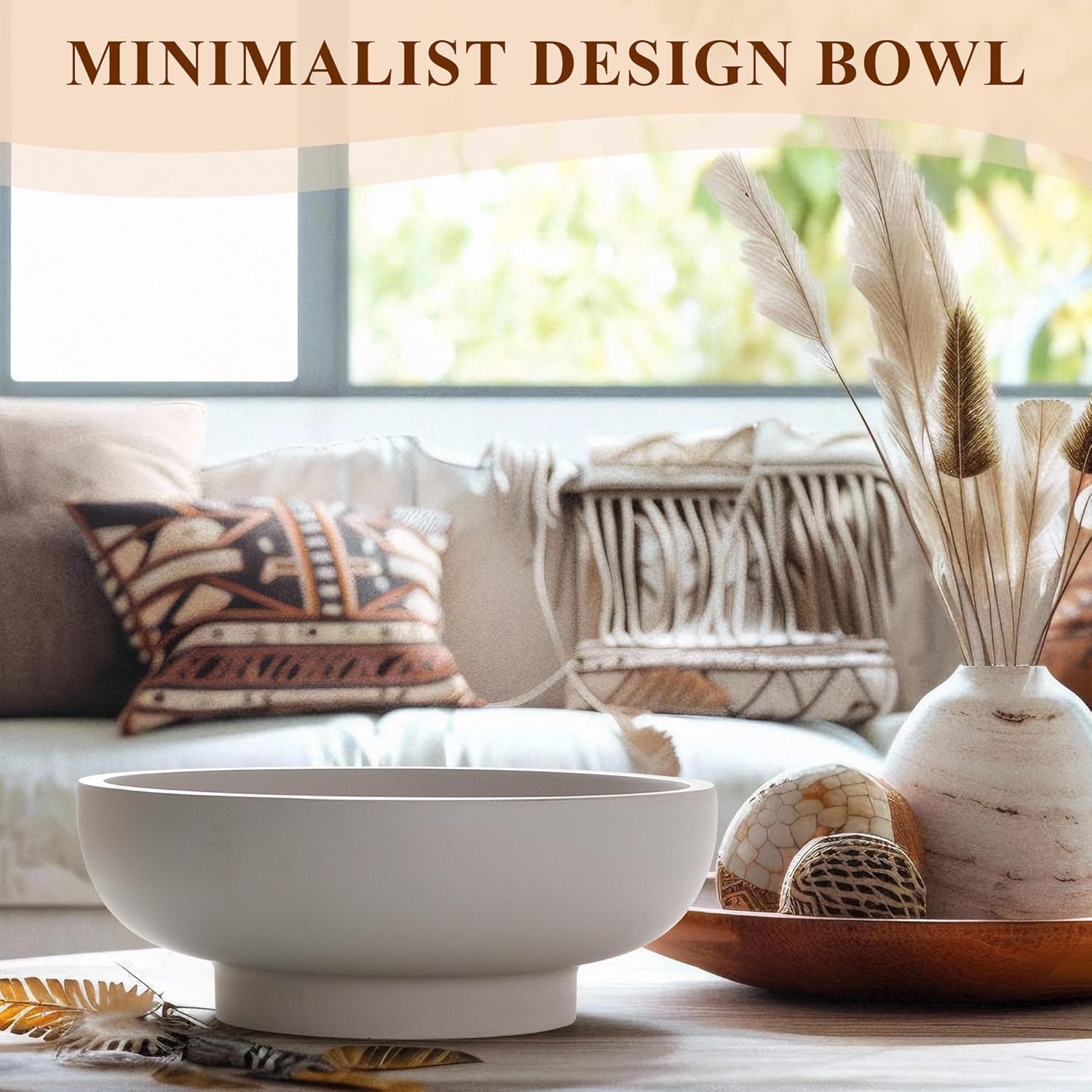 Simple Matte Concrete Round Decor Bowl Black & White Assorted Stock Clearance 580 Wholesale Table Centerpiece