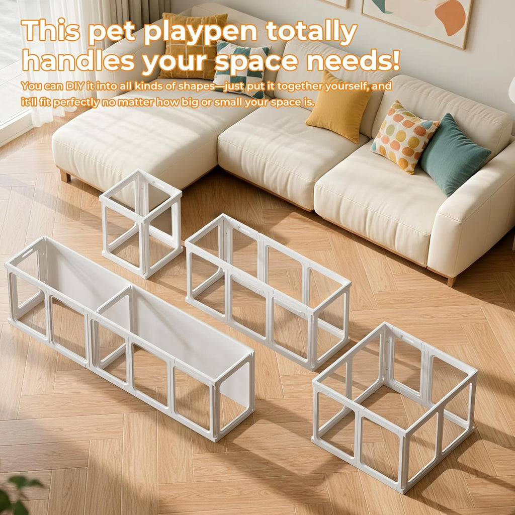 Mixed Size Pet Playpen Bulk Stock Liquidation, 612 Units Clearance, Detachable Clear Dog Exercise Pen For Small Medium Dogs