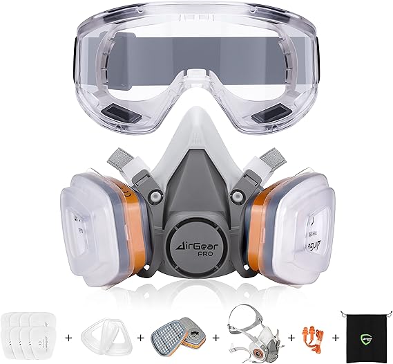 Wholesale Surplus Half Face Gas Mask Set With Full Accessories, Anti-Fog Eye Shield For Spray Paint & Dust Work Total 2688 Sets