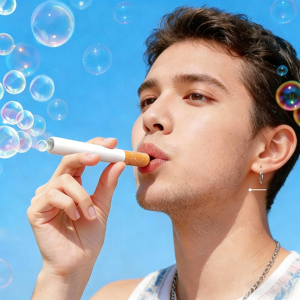 Cigarette Box Bubble Toy Set Clearance, Novelty Fake Cigarette Bubble Wands with Mini Bubble Solution, Funny Prank Photo Prop Bubble Maker for Party Gift Kids Outdoor Play