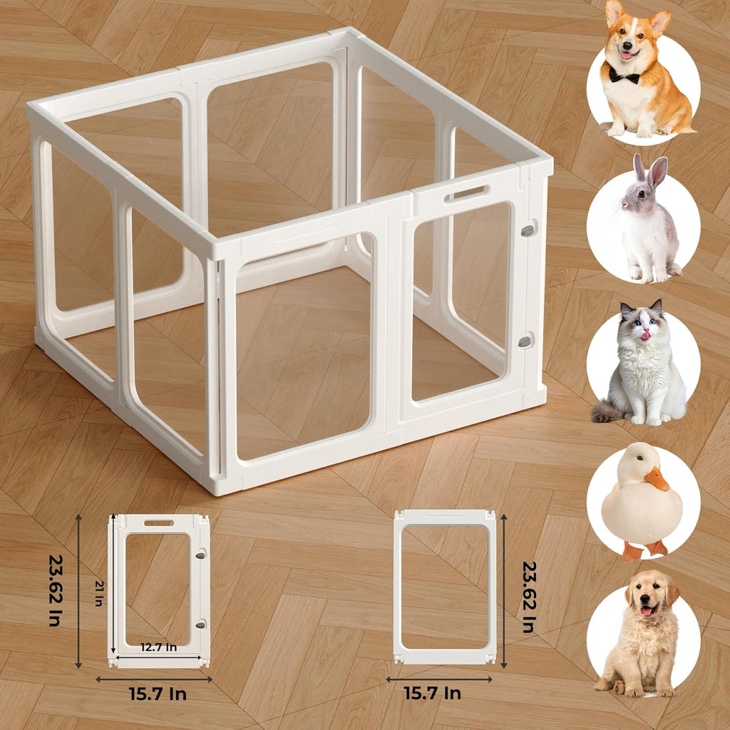 Mixed Size Pet Playpen Bulk Stock Liquidation, 612 Units Clearance, Detachable Clear Dog Exercise Pen For Small Medium Dogs