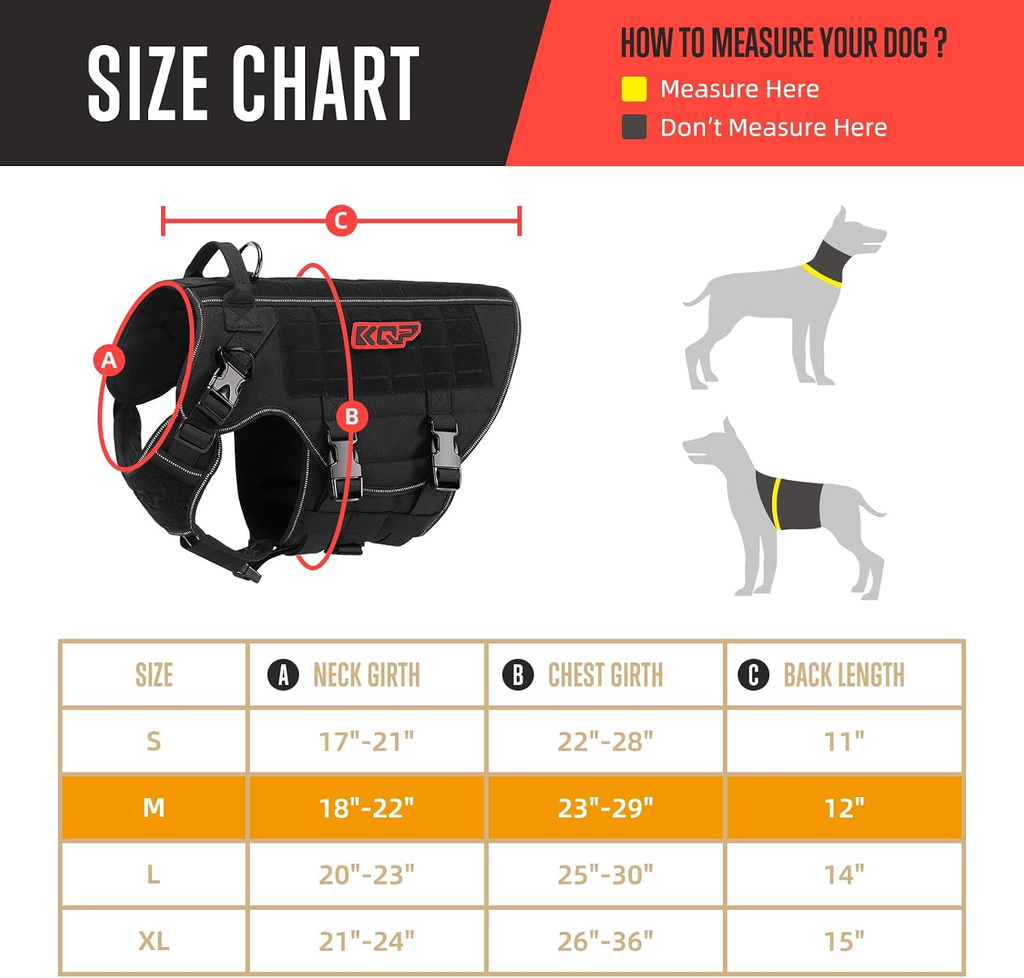 Tactical Dog Harness, No Pull Dog Harness, Military Dog Vest with Adjustable Metal Clips, Reflective Dog Harness for Large Medium Small Dogs, Service Dog Walking Training