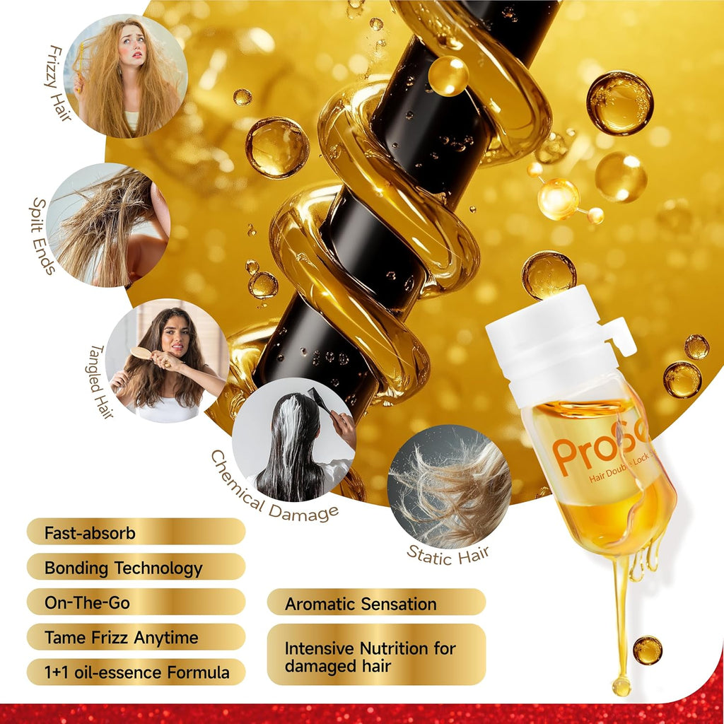 Clearance ProSeed Hair Seed Essence Capsules, 40Pcs Frizz Control Silky Shine Hair Repair Serum Oil, Fast Fix Damaged Split Ends Hair Treatment Capsule Gift Set
