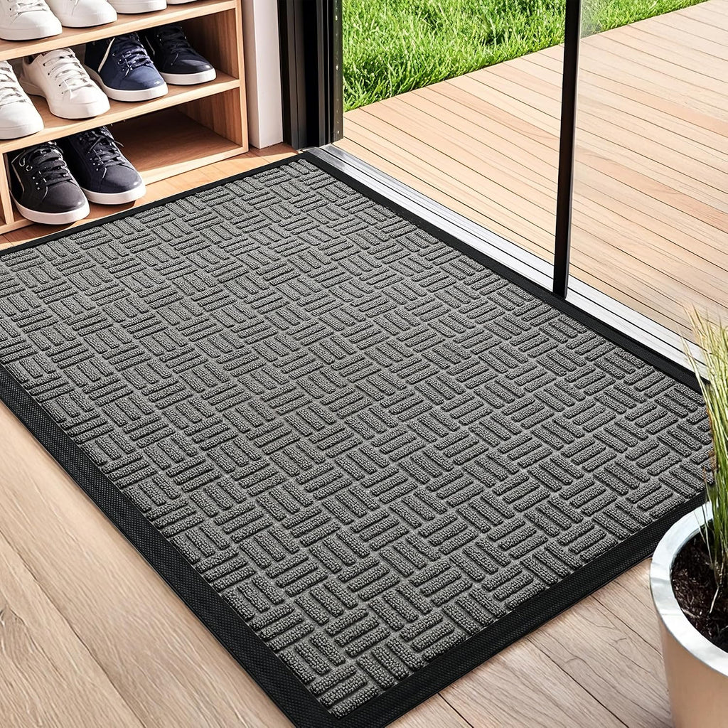 Bulk Clearance Assorted Dimension Grid Pattern Shoe Scraper Mats, Weatherproof Outdoor Porch Floor Mats Total 677 Pieces