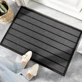 Mixed Sizes Surplus 721 Pieces Dark Grey Horizontal Striped Doormat Full Rubber Edging Outdoor Mud Trapping Entry Floor Mat Wholesale Liquidation