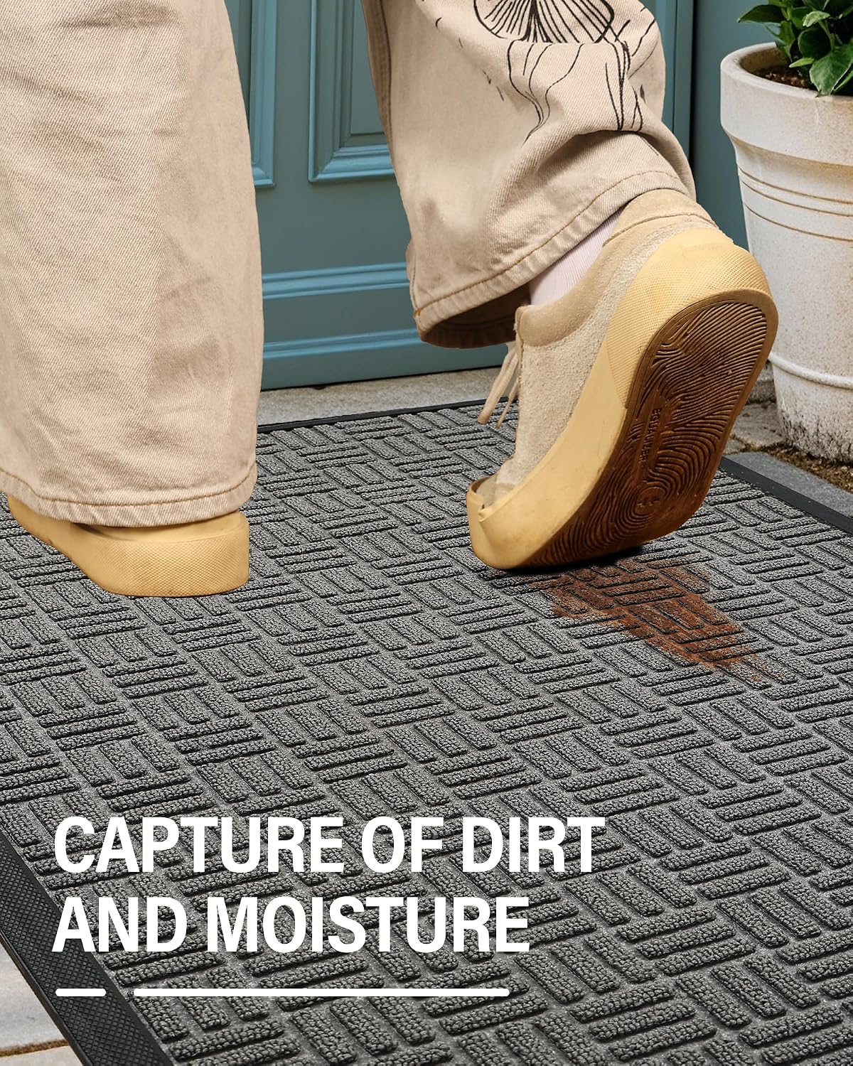 Bulk Clearance Assorted Dimension Grid Pattern Shoe Scraper Mats, Weatherproof Outdoor Porch Floor Mats Total 677 Pieces