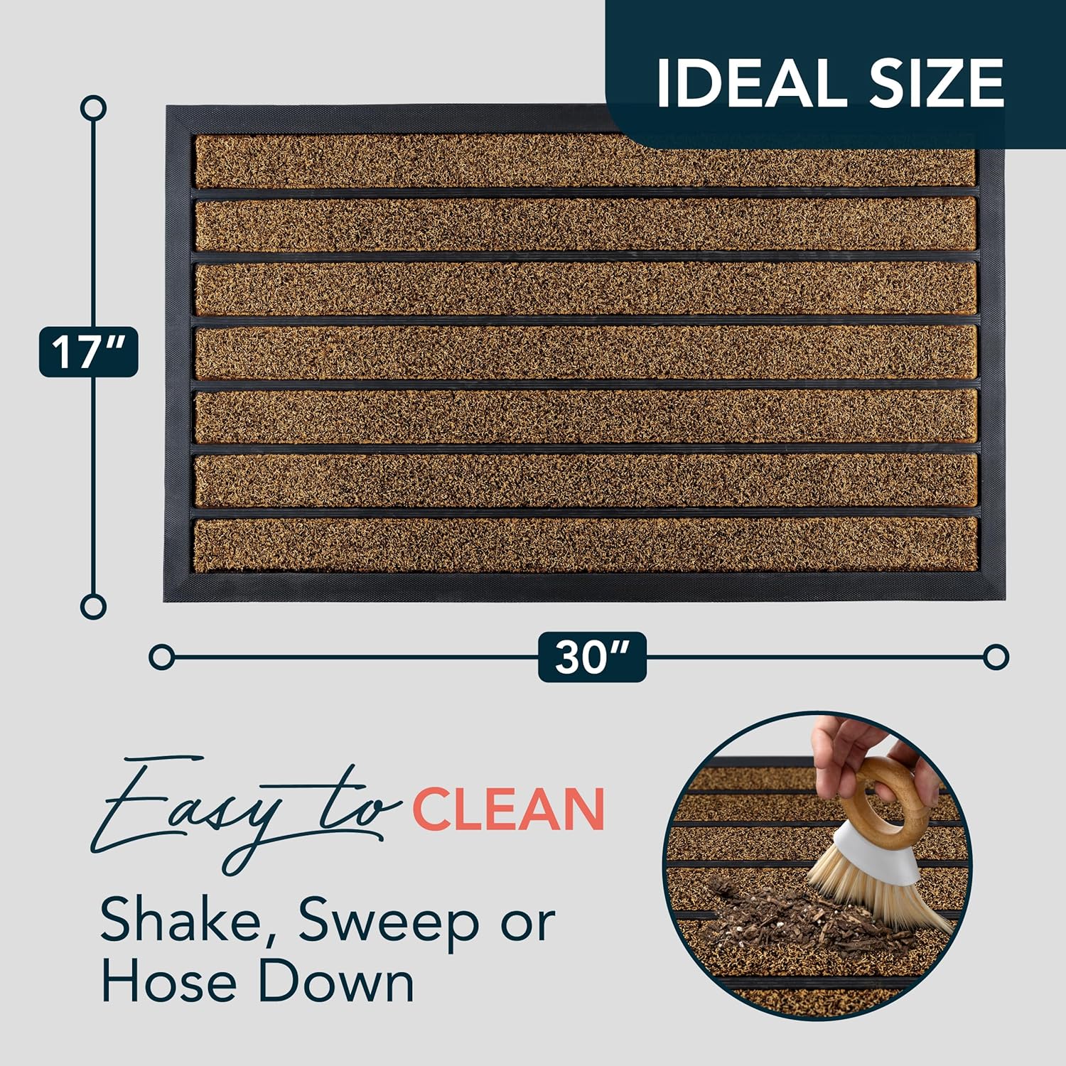 Durable Front Door Doormat Dust Removal Waterproof Outdoor Indoor Door Mat On Clearance