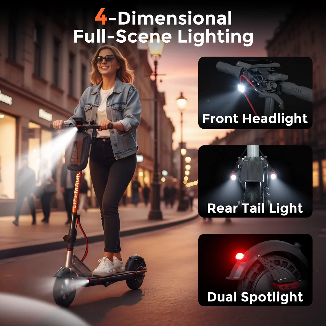 Wholesale Clearance LIFEMAGIC H1 Carbon Fiber Electric Scooter, 36V12.8AH Battery Foldable Commuter E-Scooter, UL Certified US Warehouse In Stock Bulk Supply