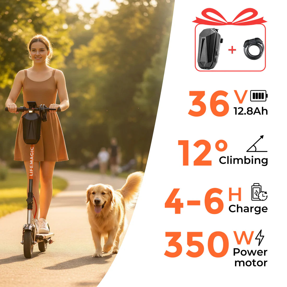 Wholesale Clearance LIFEMAGIC H1 Carbon Fiber Electric Scooter, 36V12.8AH Battery Foldable Commuter E-Scooter, UL Certified US Warehouse In Stock Bulk Supply