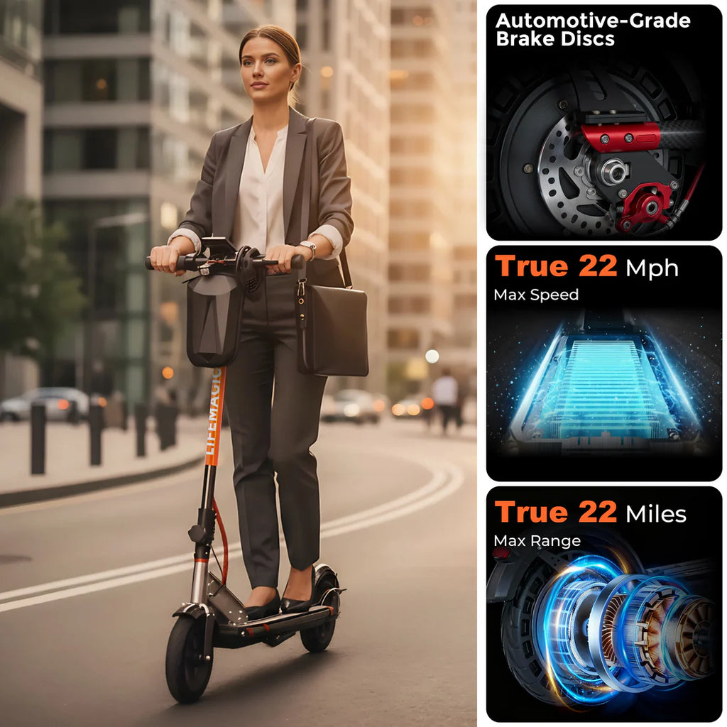 Wholesale Clearance LIFEMAGIC H1 Carbon Fiber Electric Scooter, 36V12.8AH Battery Foldable Commuter E-Scooter, UL Certified US Warehouse In Stock Bulk Supply