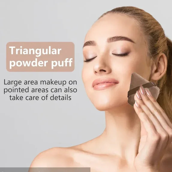 Complete Makeup Sponge Set with Bow Spa Headband Clearance, Fluffy Hair Band, Reusable Makeup Remover Puff, Multi-Size Beauty Blender & Triangle Powder Puff Kit for Foundation Blending