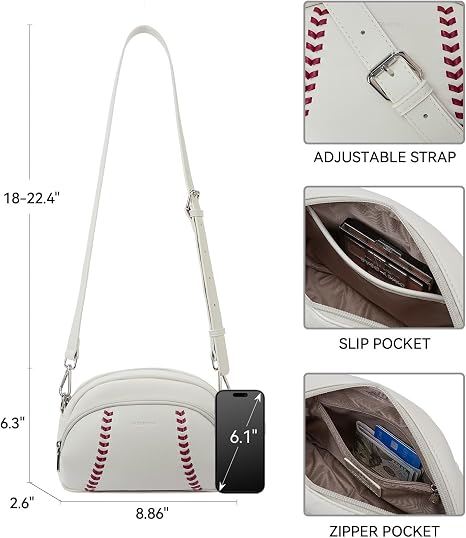 Fashion White Ladies Handbag Contrast Red Line Design Casual Women Shoulder Bag Wholesale