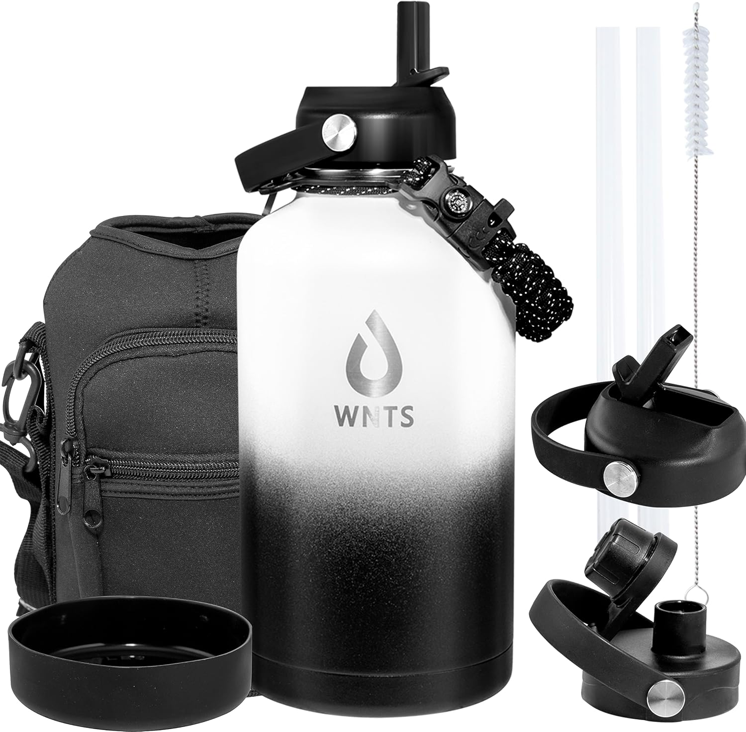 Final Clearance About 679pcs Multi-Color Ombre Stainless Steel Vacuum Insulated Water Bottle Wholesale, Leakproof Sports Thermos Cup Complete Accessory Set…