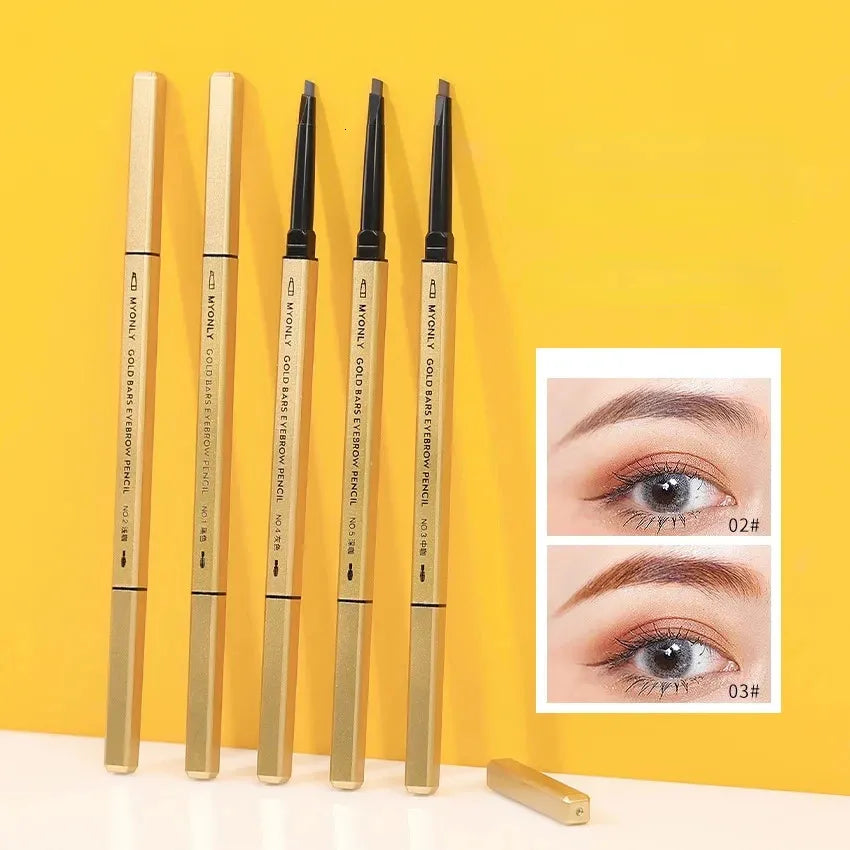 Clearance MYONLY Ultra Slim 0.5mm Triangle Eyebrow Pencil, Long Lasting Waterproof Brow Pen, Mixed Colors Random Shipment for Beginners