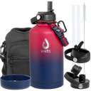 Final Clearance About 679pcs Multi-Color Ombre Stainless Steel Vacuum Insulated Water Bottle Wholesale, Leakproof Sports Thermos Cup Complete Accessory Set…
