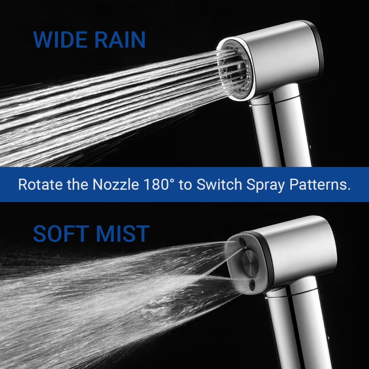 Handheld Bidet Sprayer Kit with Dual Outlet T-Valve Clearance, Retractable Coil Hose Wall Mount Toilet Sprayer, Multi Color Chrome White Gunmetal Bathroom Bidet Shower for Toilet Cleaning