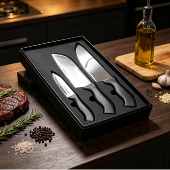 Wholesale 3-Piece Stainless Steel Kitchen Knife Set Bulk Stock With Gift Box Ship From Overseas Warehouse