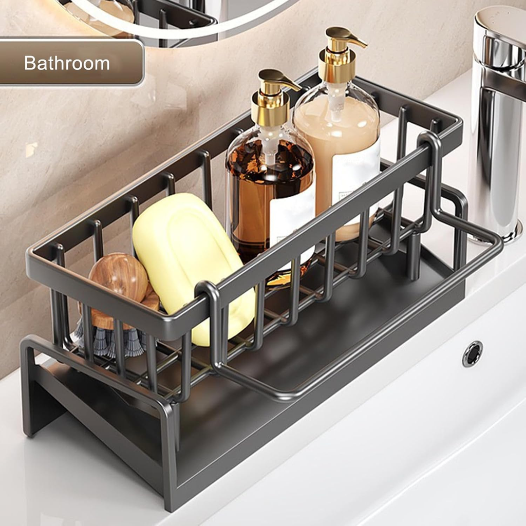 Generic Kitchen Sink Caddy Organizer Sponge Holders with Towel Holders for Kitchen Sink and Countertop