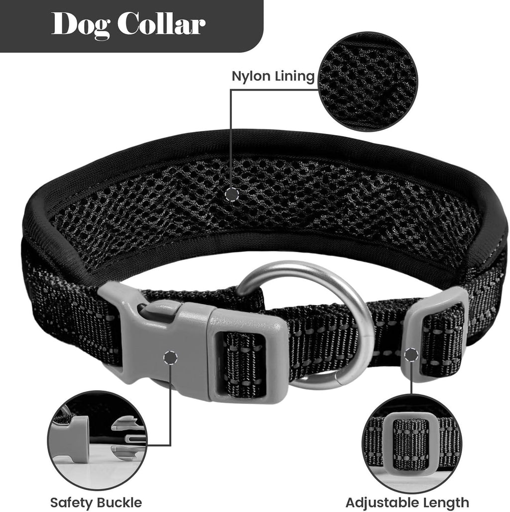 PU Leather Dog Collar & Leash Set, Limited Stock Clearance Sale