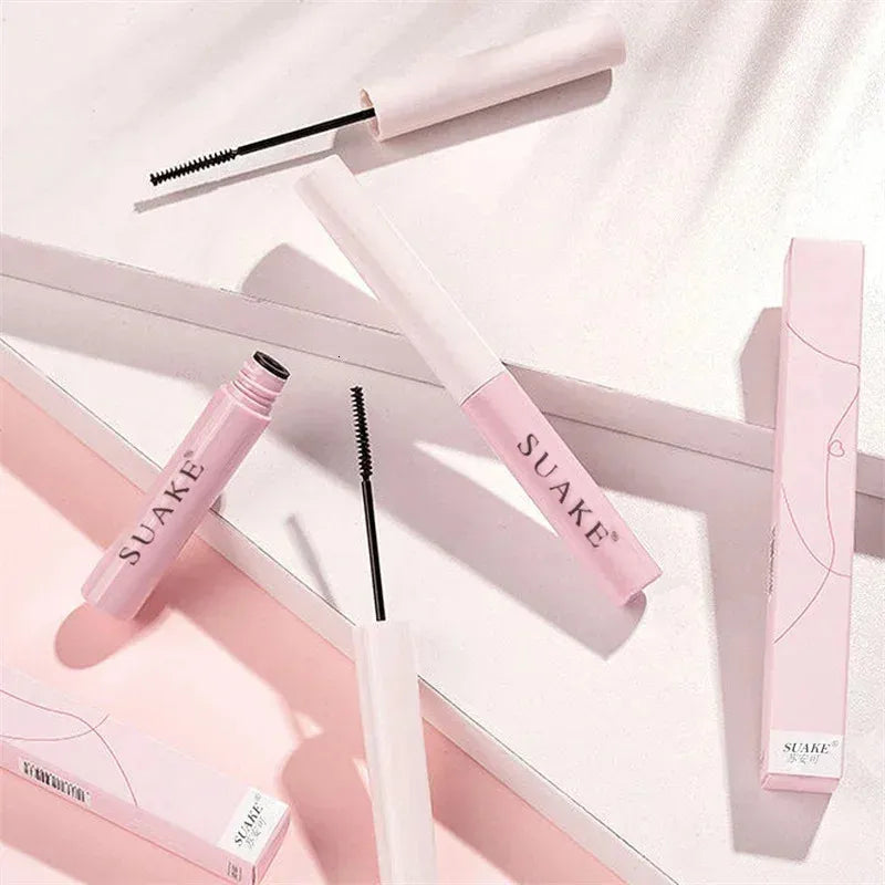 Clearance 3000 Pcs Ultra-Fine Mascara, Curling Thick Lengthening Waterproof Eyelash Mascara, Non-Smudge Brown Natural Curling Fine Brush Mascara