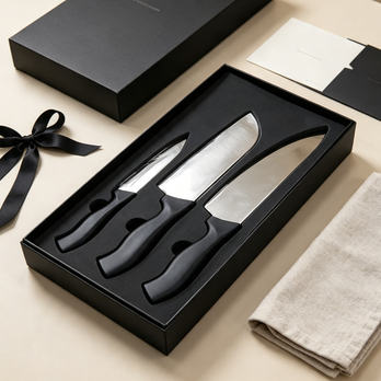 Wholesale 3-Piece Stainless Steel Kitchen Knife Set Bulk Stock With Gift Box Ship From Overseas Warehouse