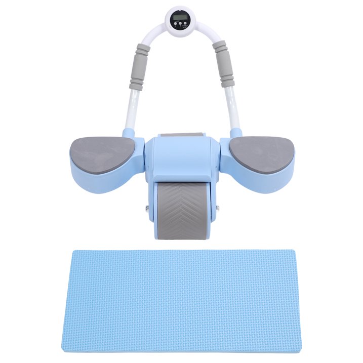 1379Pcs Clearance Automatic Rebound Ab Roller with Knee Support & LCD Counter, Elbow Support Abdominal Exercise Wheel, Core Trainer Home Fitness Equipment