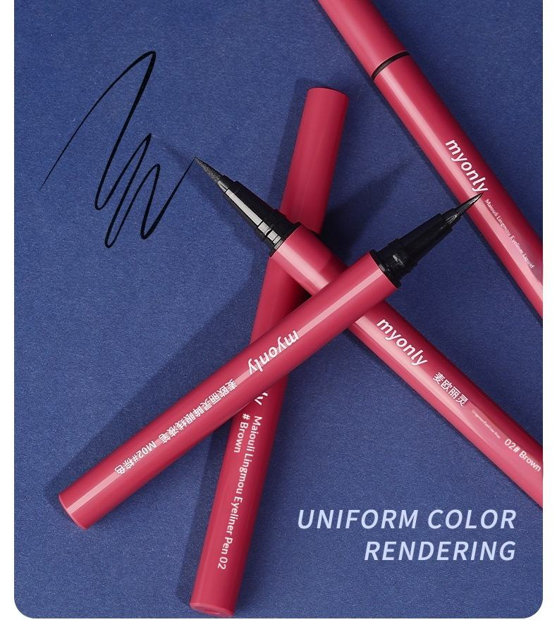 Clearance MYONLY Liquid Eyeliner Pen with Steel Ball, Ultra Fine Tip, Waterproof Smudge-Proof Quick Drying Eyeliner