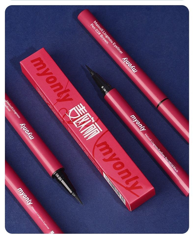Clearance MYONLY Liquid Eyeliner Pen with Steel Ball, Ultra Fine Tip, Waterproof Smudge-Proof Quick Drying Eyeliner