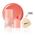 Clearance Glow Anniversary Liquid Blush with Built-In Sponge, Natural Flush Cheek Tint, Long Lasting Dewy Blush, Free Makeup Puff Included