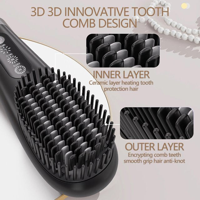 Mixed Lot Hair Styling Tools | Cordless Straightener Brush Clearance, Curling Iron, Hot Air Round Brush, Flat Iron Combo | Salon Home Hair Curling & Straightening Kit