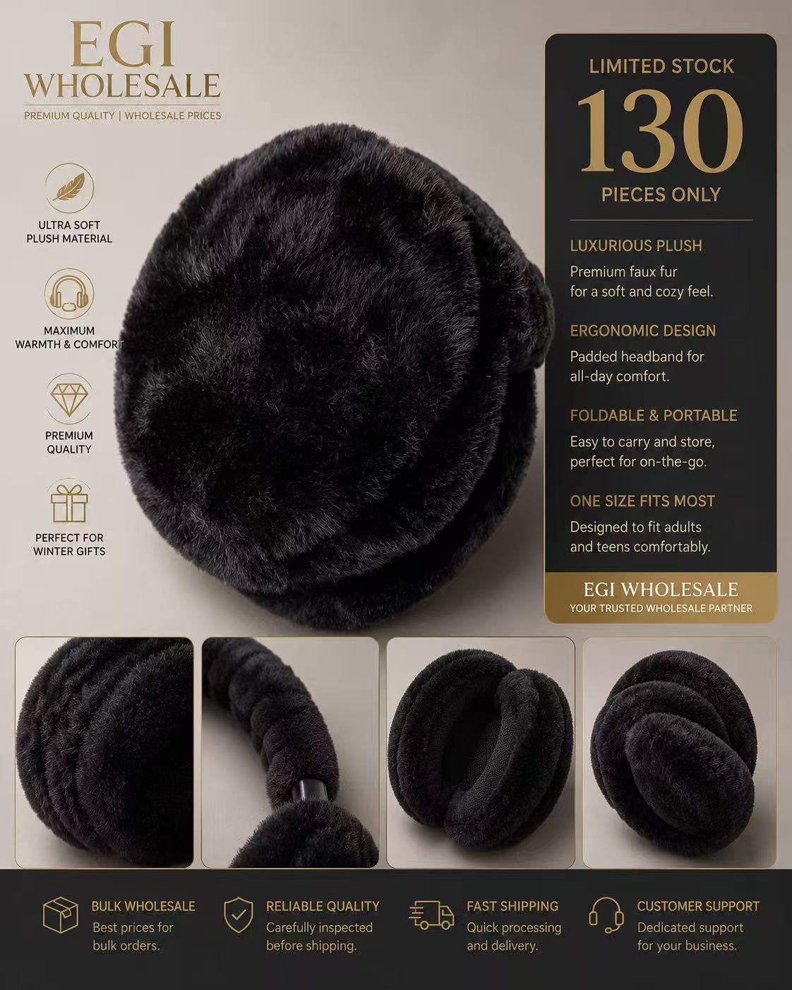 🔥 Winter Faux Fur Ear Muffs – Ultra Soft Warm Ear Warmers | Only 130 Left