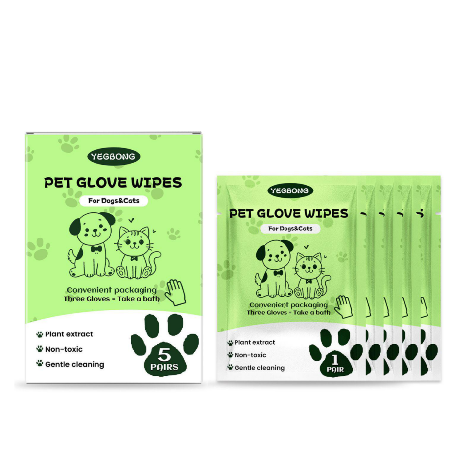 YEGBONG Pet Cleaning Handwashable Gloves – Convenient solution for cleaning stains and odors on cats and dogs without the need for bathing.