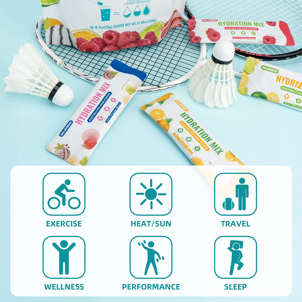 6192Pcs Clearance Mixed Flavors Hydration Mix Electrolyte Drink Powder Sticks, Collagen BCAA Vitamin Hydration Pack, Zero Fat Rapid Hydration Supplement for Workout Travel Daily