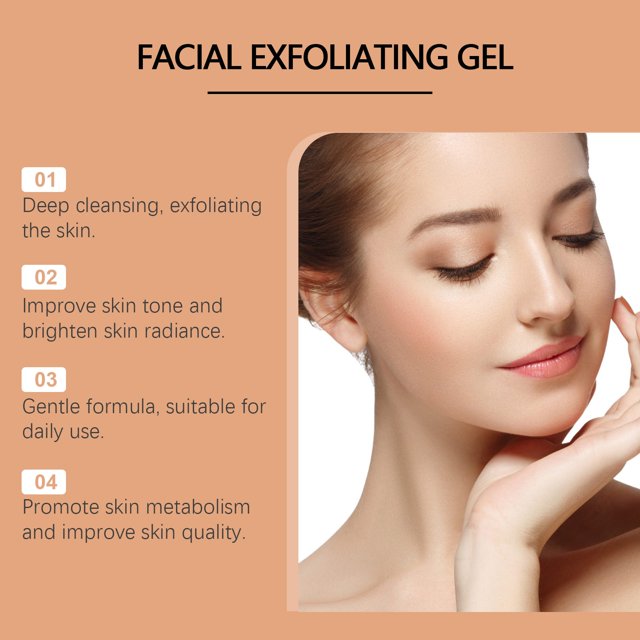 OceAura Citrus Facial Exfoliating Gel Clearance, Natural Fruit Enzyme Mild Peeling Gel, Gentle Dead Skin Remover Brightening Cleansing Exfoliator for All Skin Types 60g
