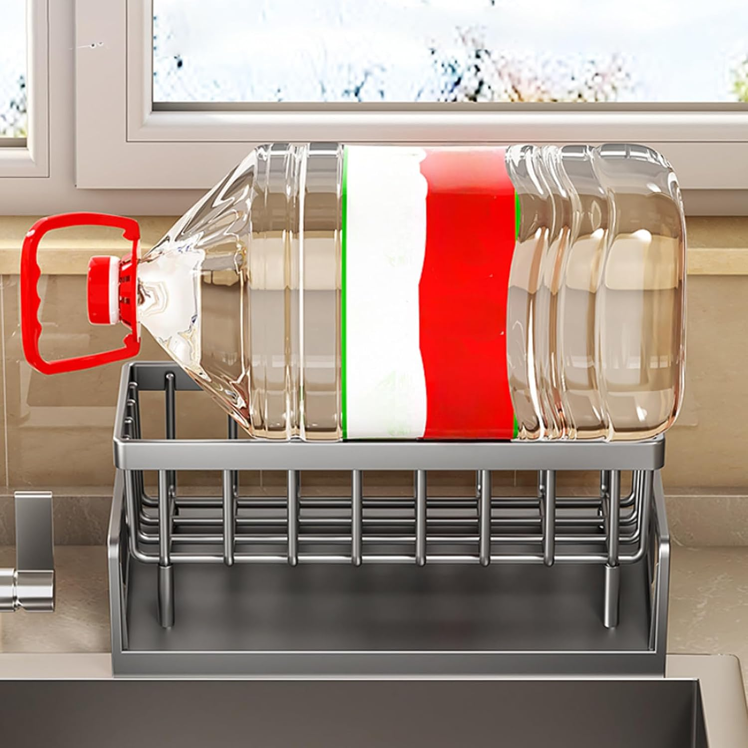 Generic Kitchen Sink Caddy Organizer Sponge Holders with Towel Holders for Kitchen Sink and Countertop