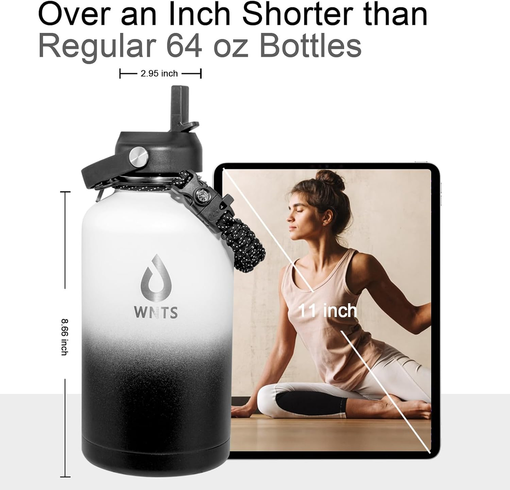 Final Clearance About 679pcs Multi-Color Ombre Stainless Steel Vacuum Insulated Water Bottle Wholesale, Leakproof Sports Thermos Cup Complete Accessory Set…
